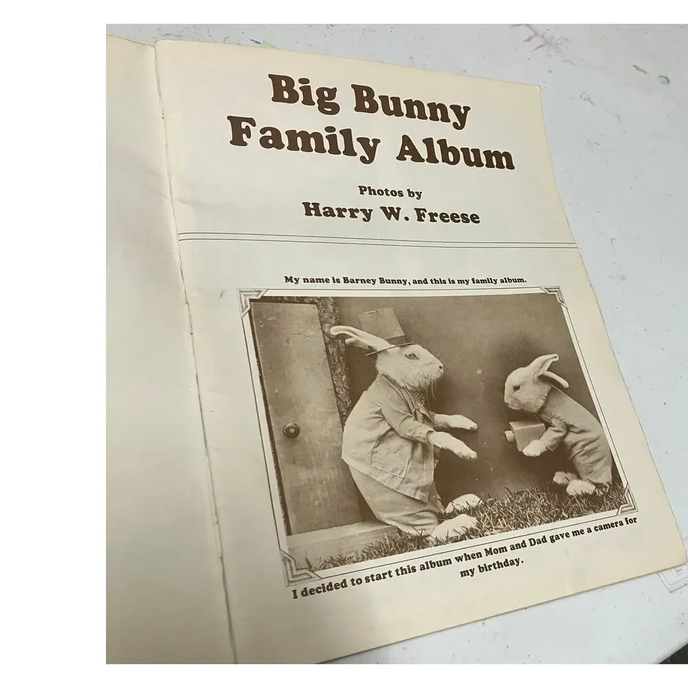 Big Bunny Family‎ Album Vintage Photo Book Harry W. Freese Rabbits